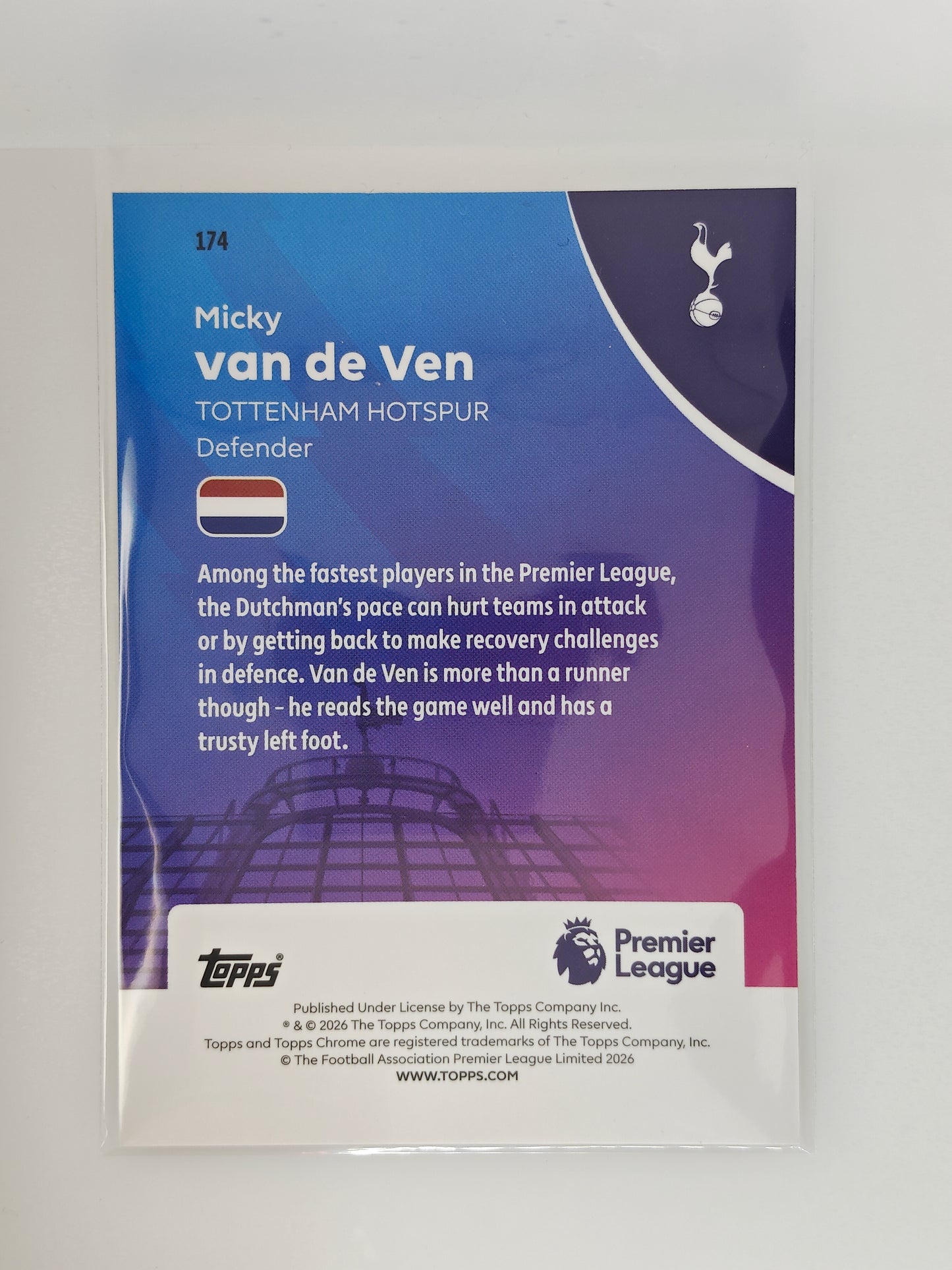 Micky van de Ven /50 - Topps Chrome PL 25/26 Logofractor