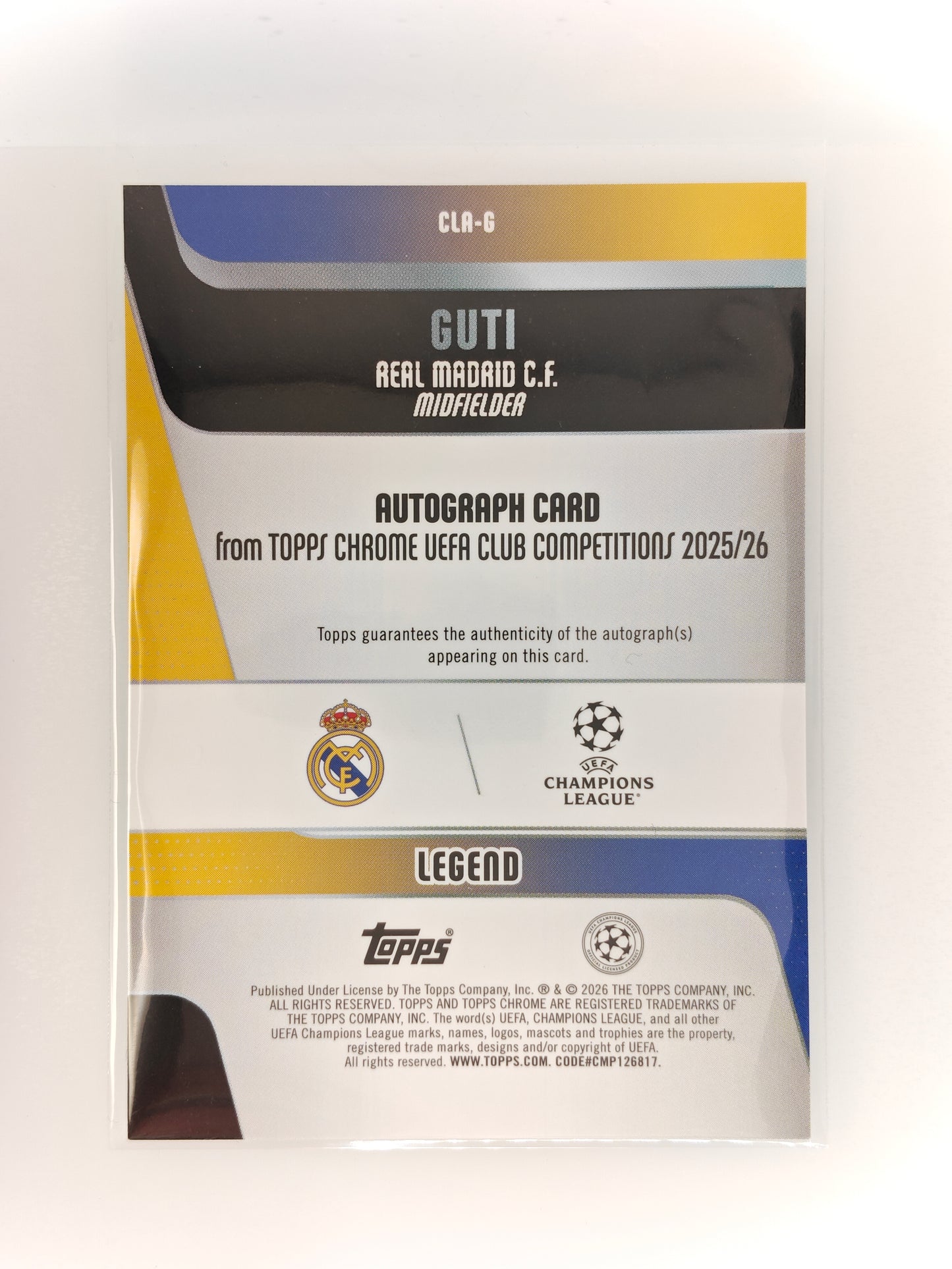 Guti auto /199 - Topps Chrome 25/26