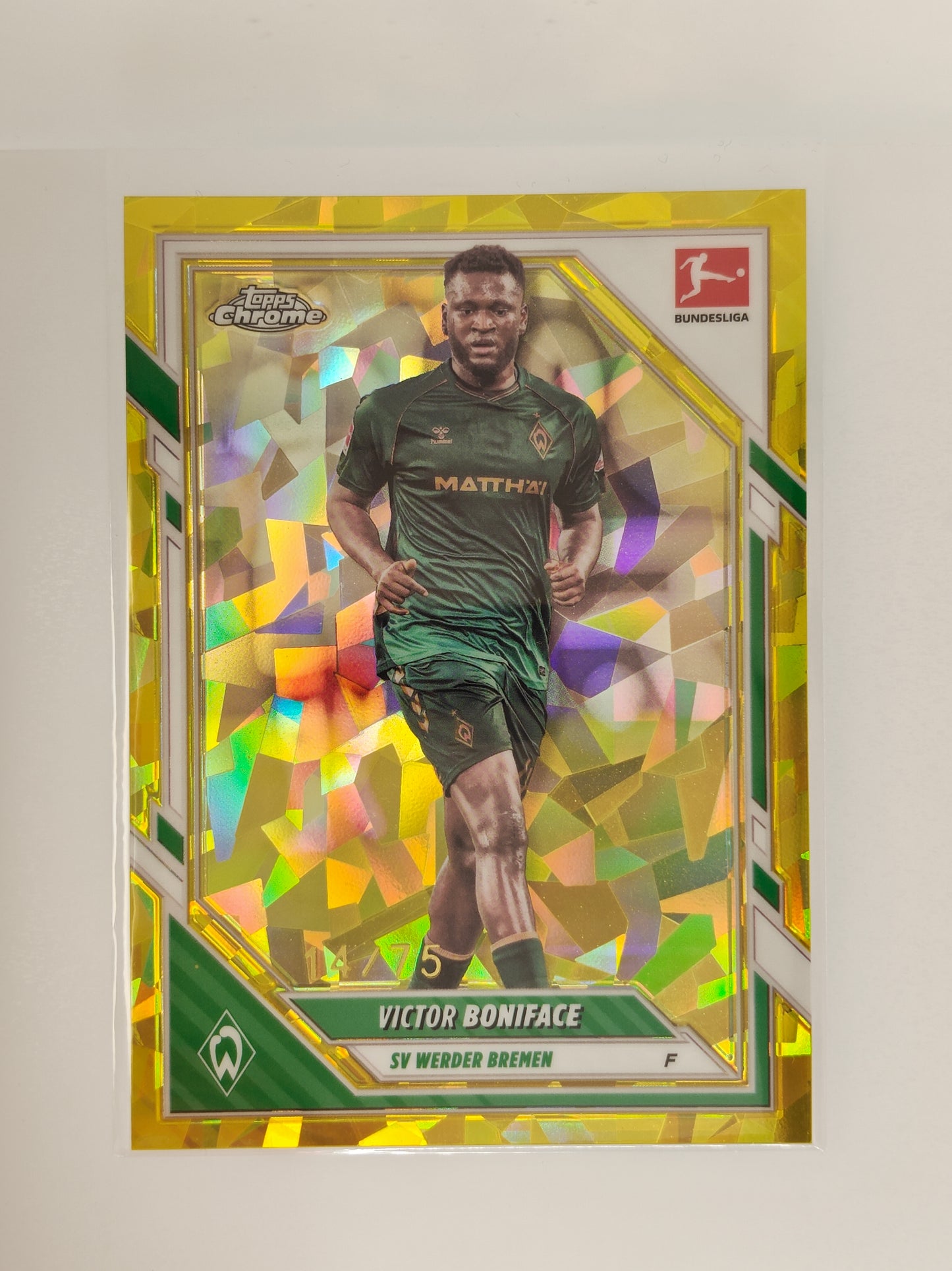 Victor Boniface /75 - Topps Chrome Bundesliga 25/26 - Sapphire