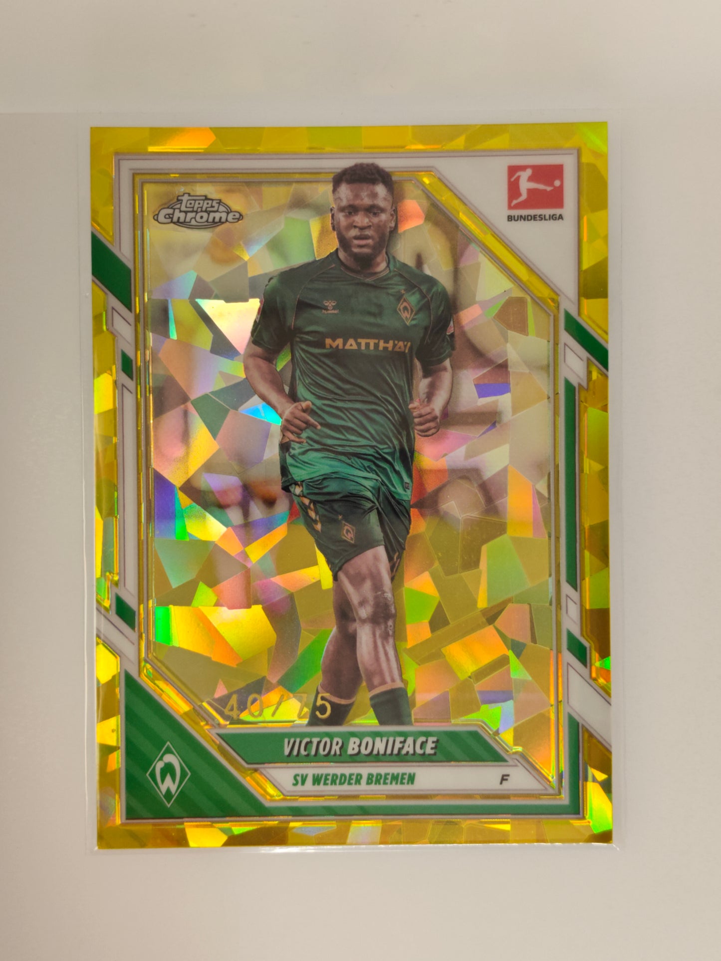 Victor Boniface /75 - Topps Chrome Bundesliga 25/26 - Sapphire