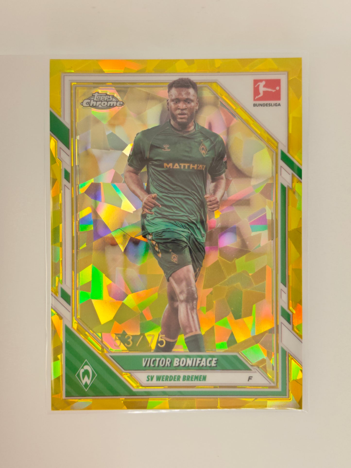 Victor Boniface /75 - Topps Chrome Bundesliga 25/26 - Sapphire