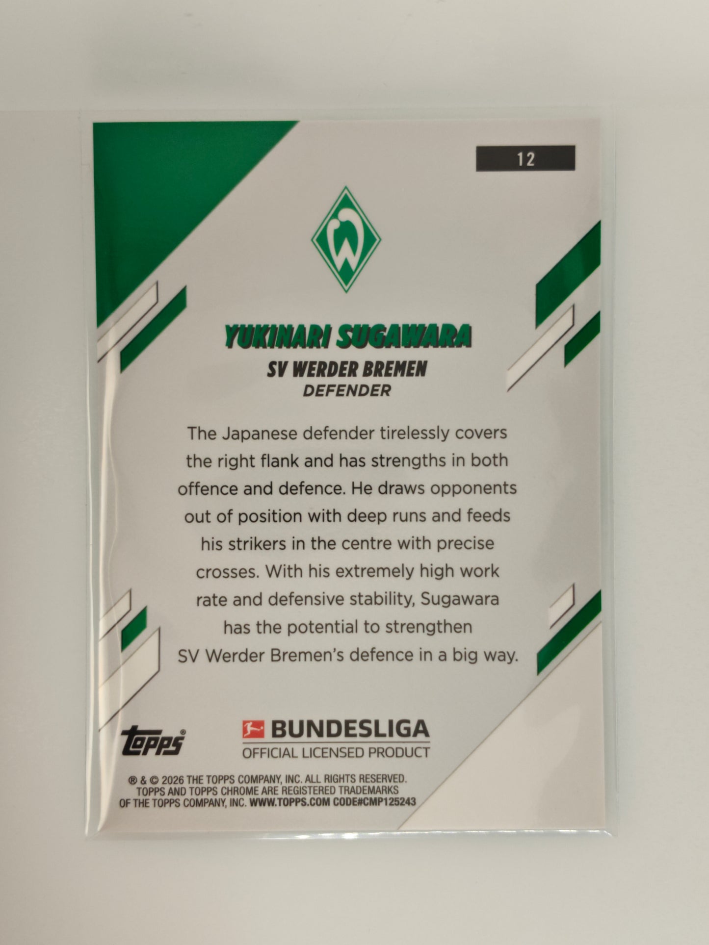Yukinari Sugawara /99 - Topps Chrome Bundesliga 25/26 - Sapphire