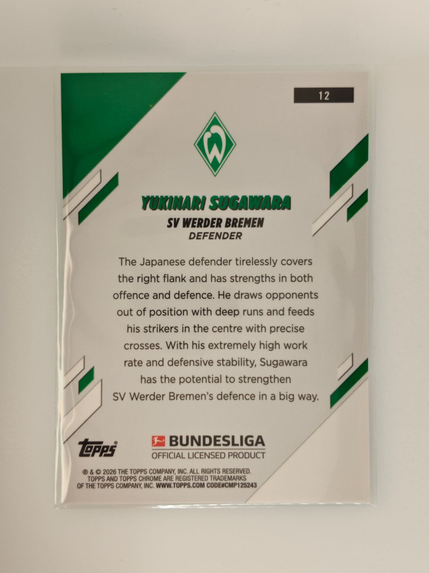 Yukinari Sugawara /99 - Topps Chrome Bundesliga 25/26 - Sapphire