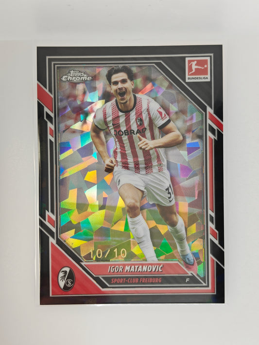 Igor Matanovic 10/10 - Topps Chrome Bundesliga 25/26 - Sapphire