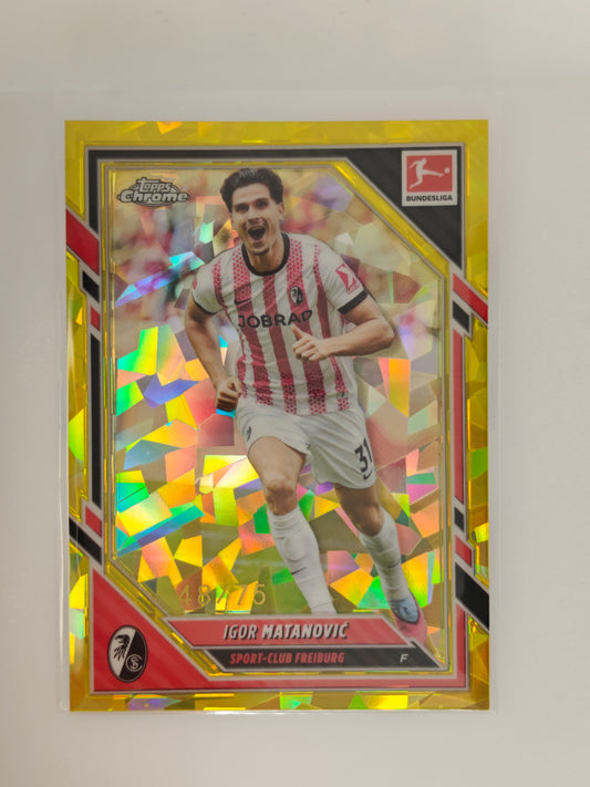 Igor Matanovic /75 - Topps Chrome Bundesliga 25/26 - Sapphire