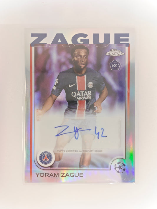 Yoram Zague auto RC - Topps Chrome 24/25