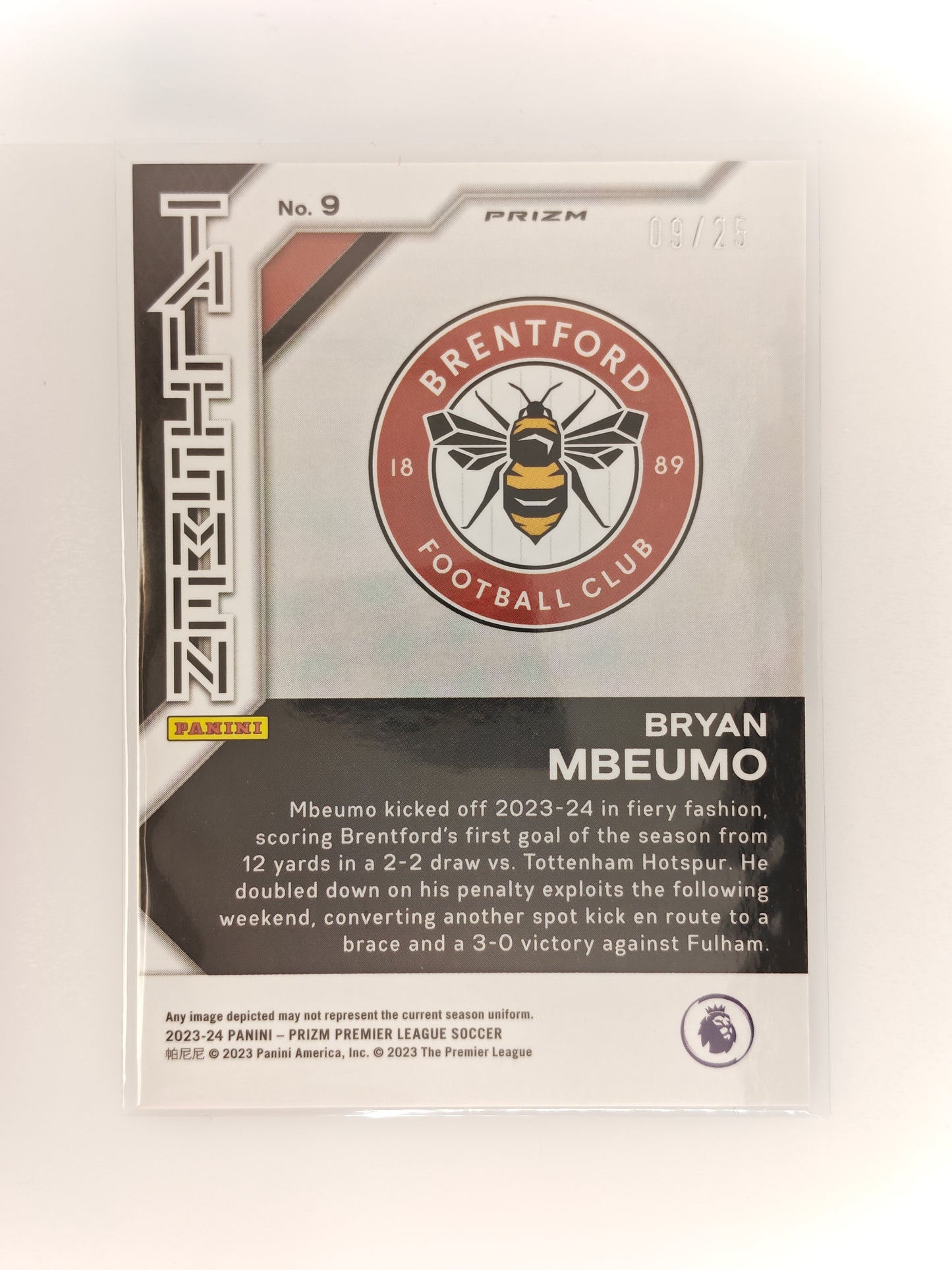 Bryan Mbeumo /25 Talismen - Panini Prizm Premier League 23/24