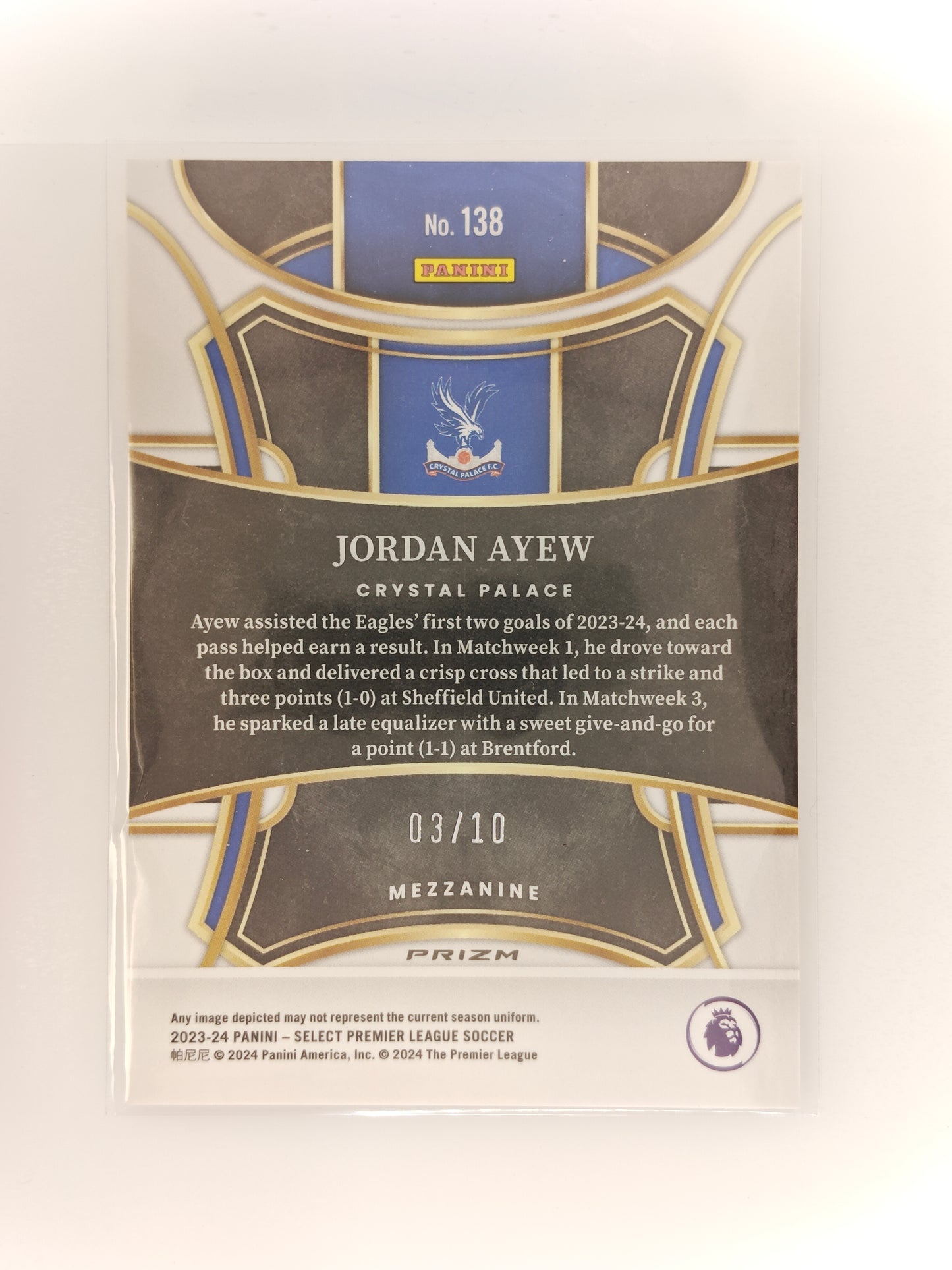 Jordan Ayew /10 - Panini Select Premier League 23/24