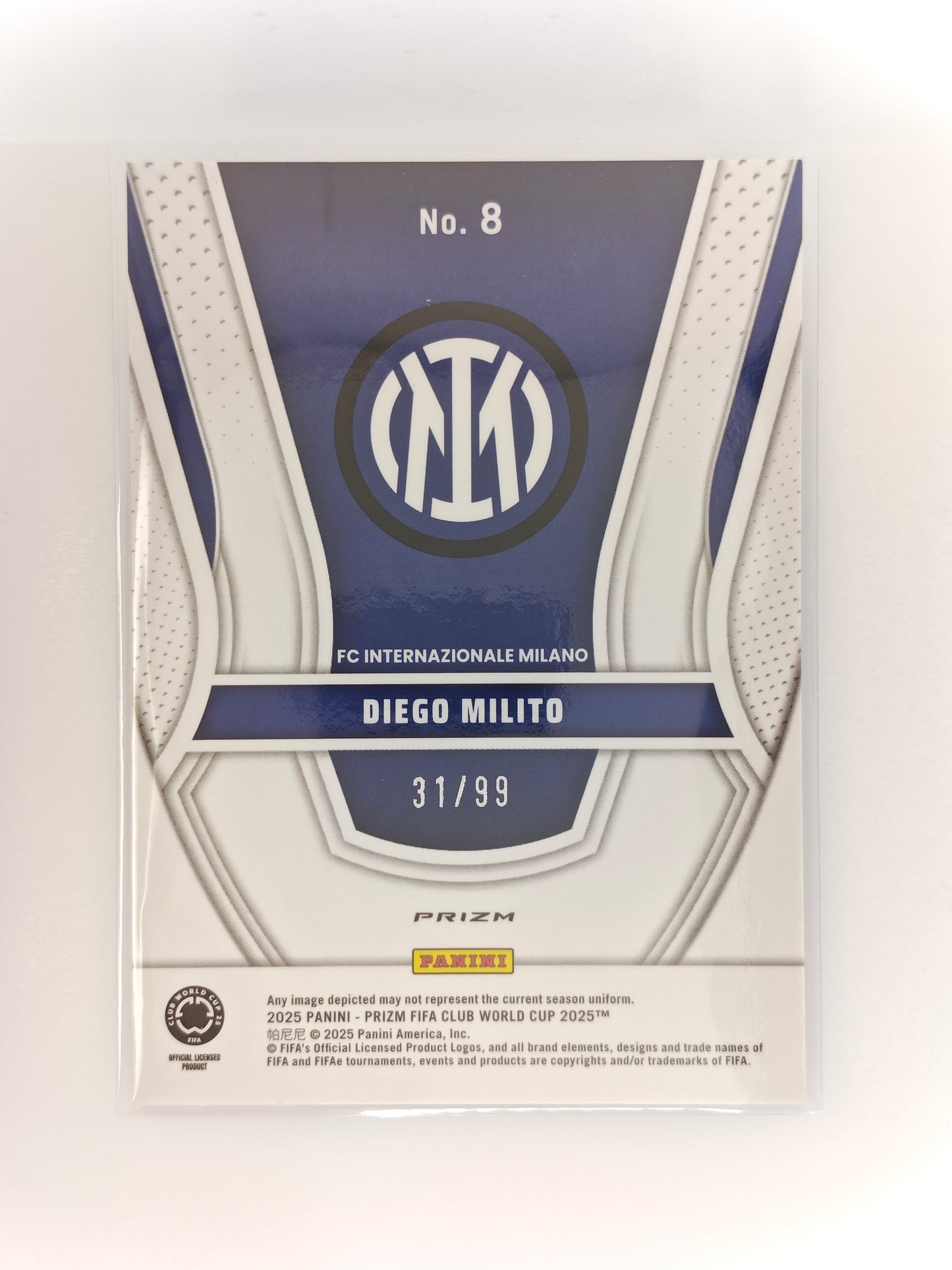 Diego Milito /99 Legendary - Panini Prizm Club World Cup