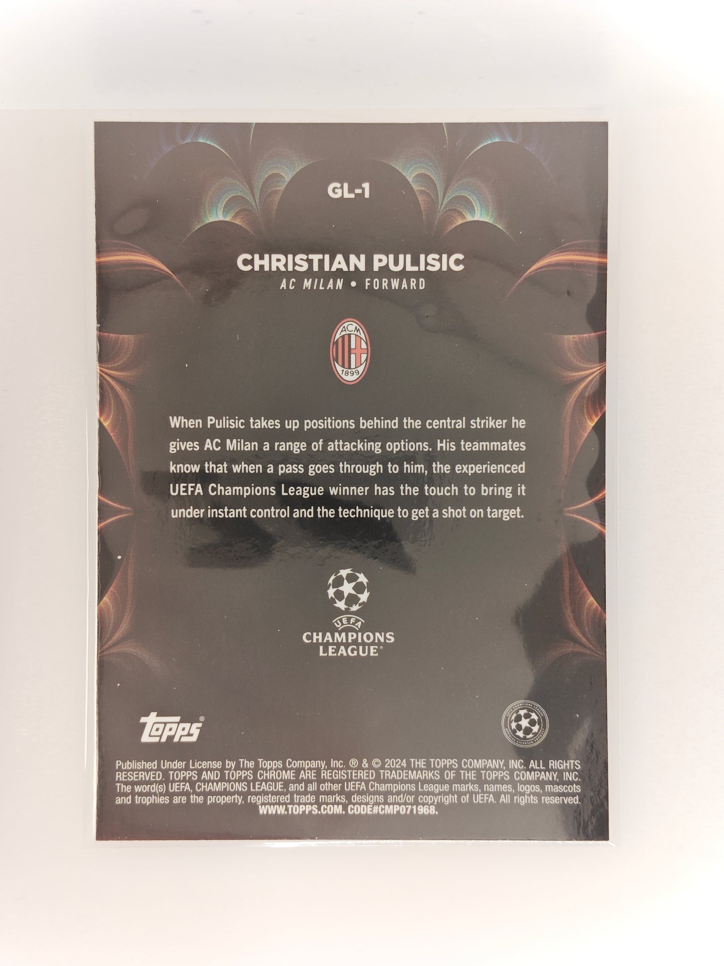 Christian Pulisic Golazo Gold Lava SSP - Topps Chrome 23/24