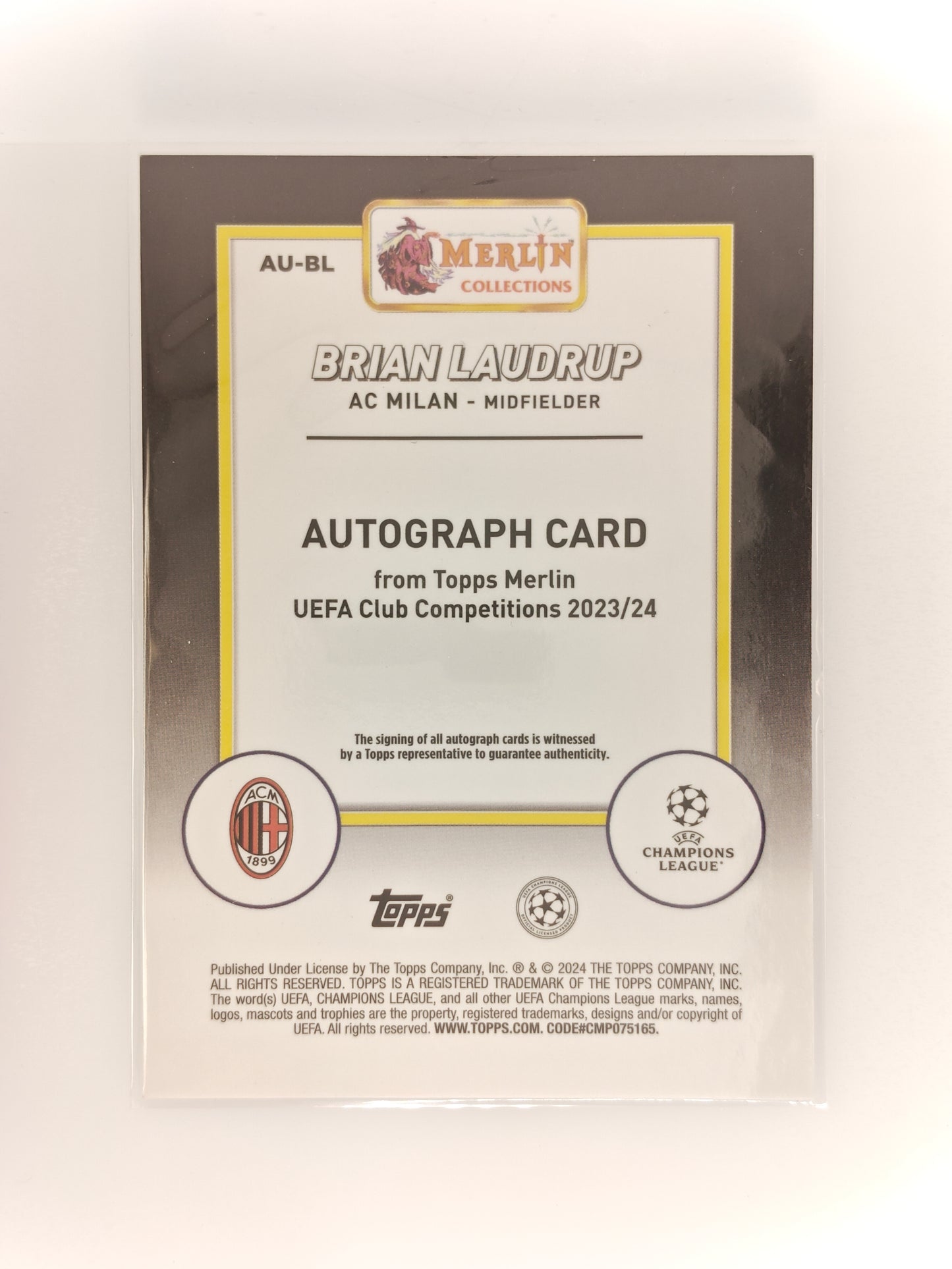 Brian Laudrup auto /150 - Topps Merlin 23/24