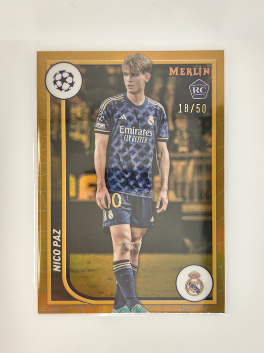 Nico Paz /50 image variation rc - Topps Merlin 23/24