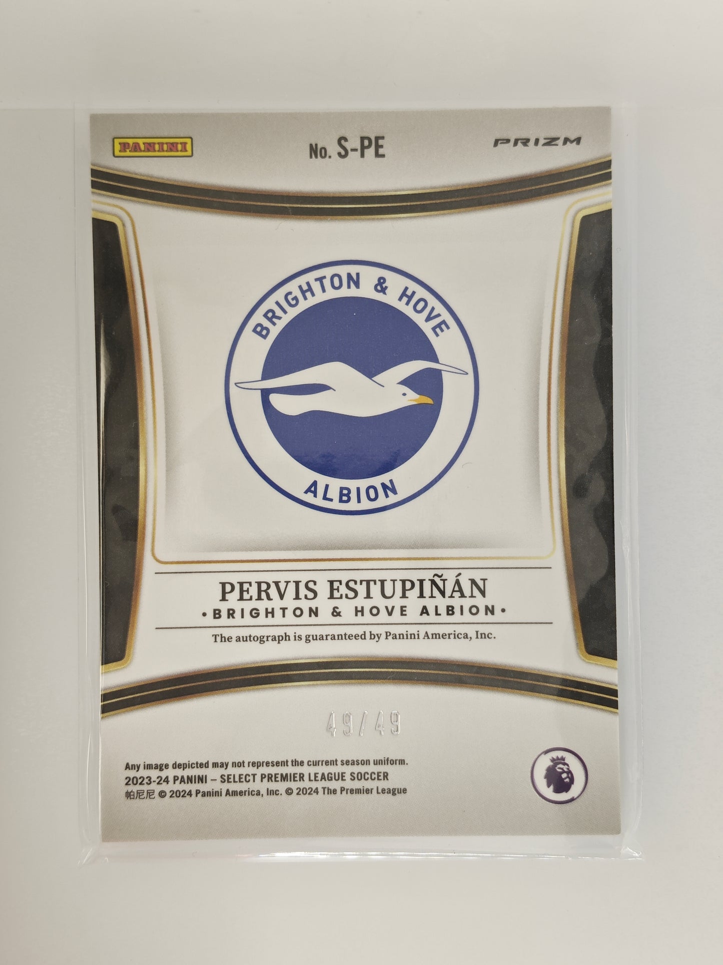 Pervis Estupinan auto 49/49 - Panini Prizm Premier League 23/24