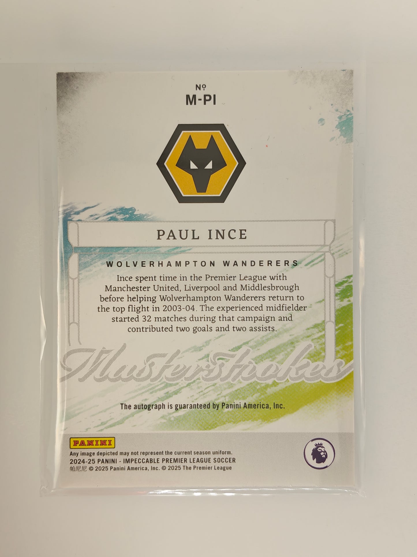 Paul Ince auto /99 - Panini Impeccable 24/25