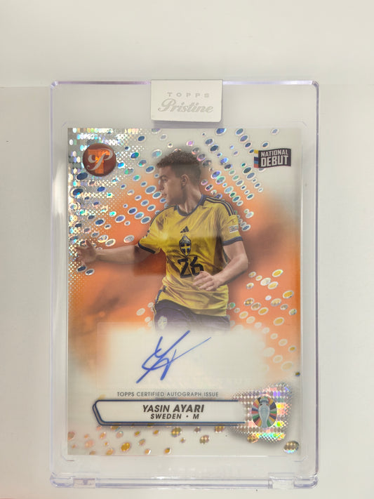 Yasin Ayari auto /25 National debut - Topps Pristine euro 24