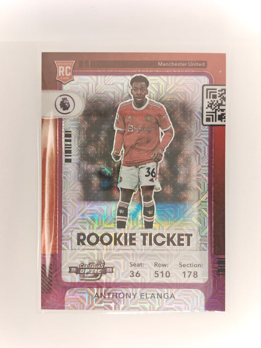 Anthony Elanga Rookie ticket RC Purple Mojo - Panini Chronicles 21/22