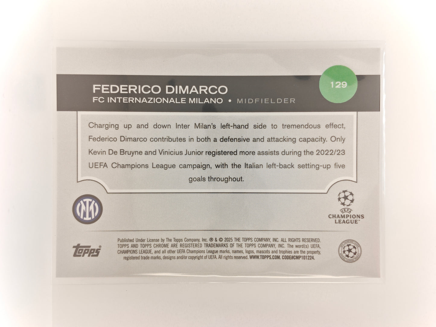 Federico DiMarco /50 - Topps Chrome 25/26