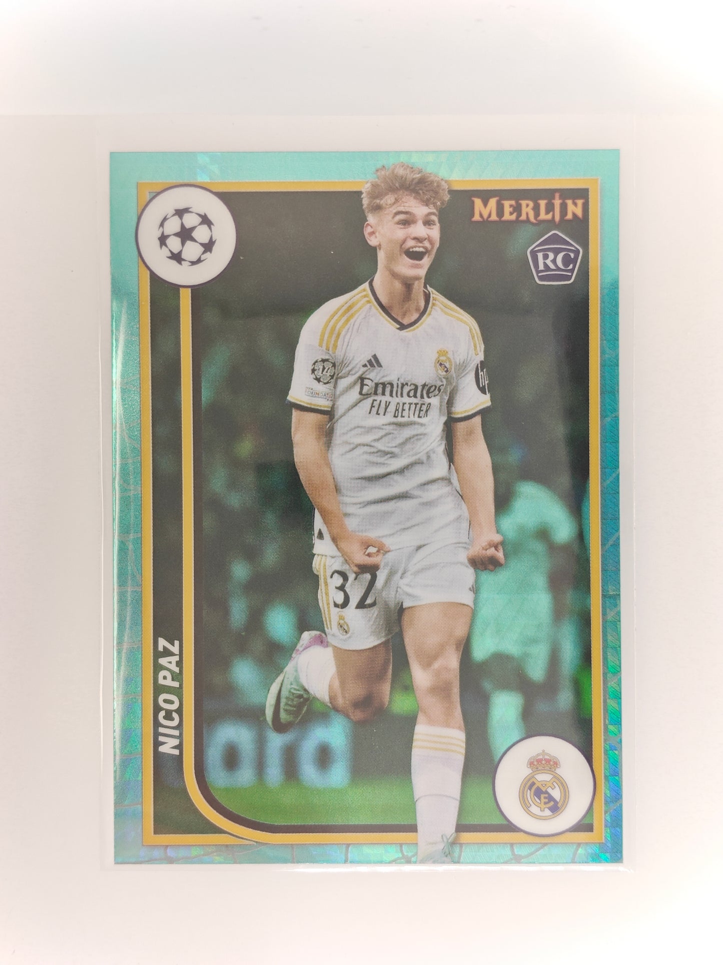 Nico Paz rc Aqua - Topps Merlin 23/24