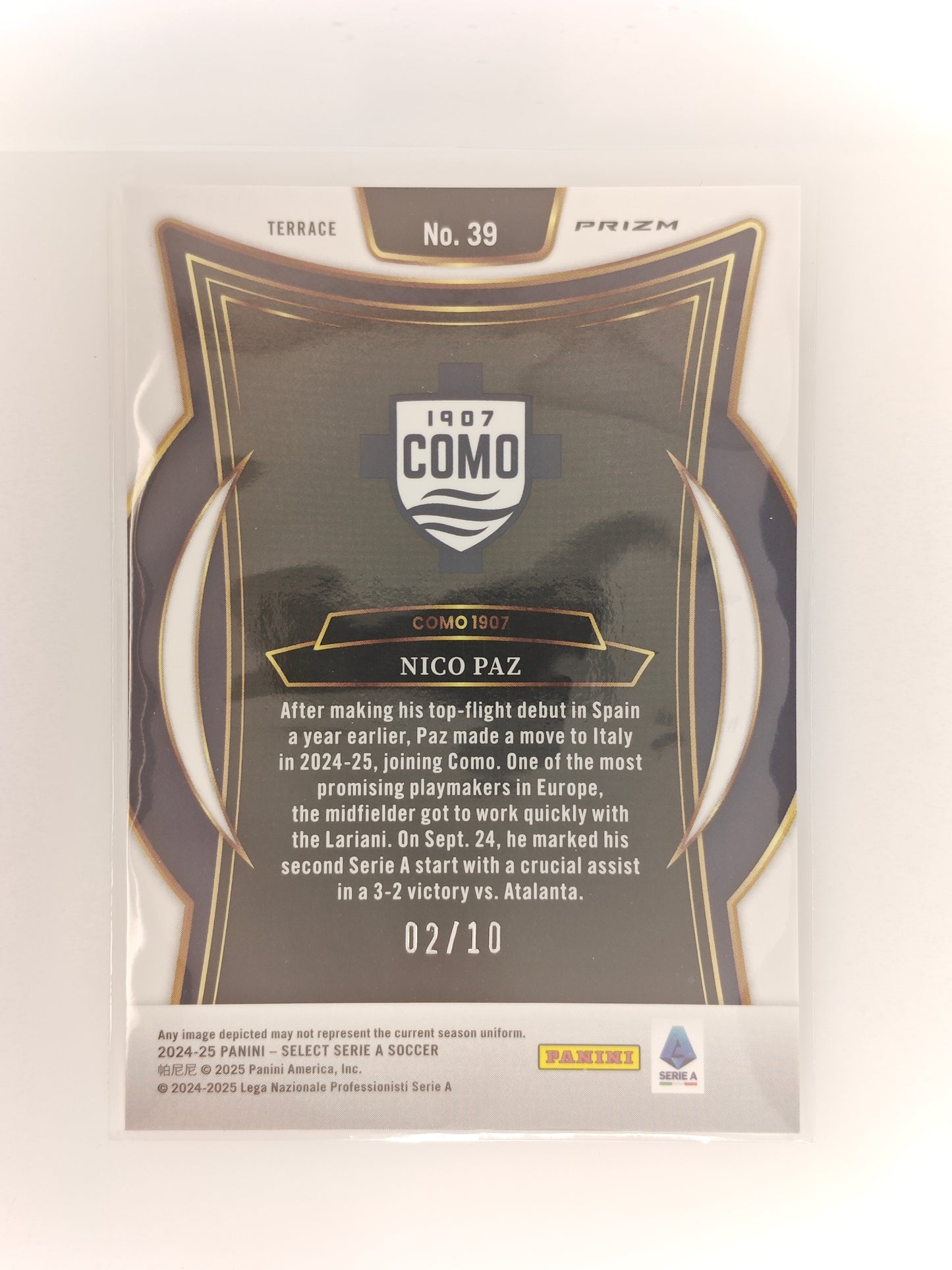 Nico Paz /10 - Panini Select Serie A 24/25