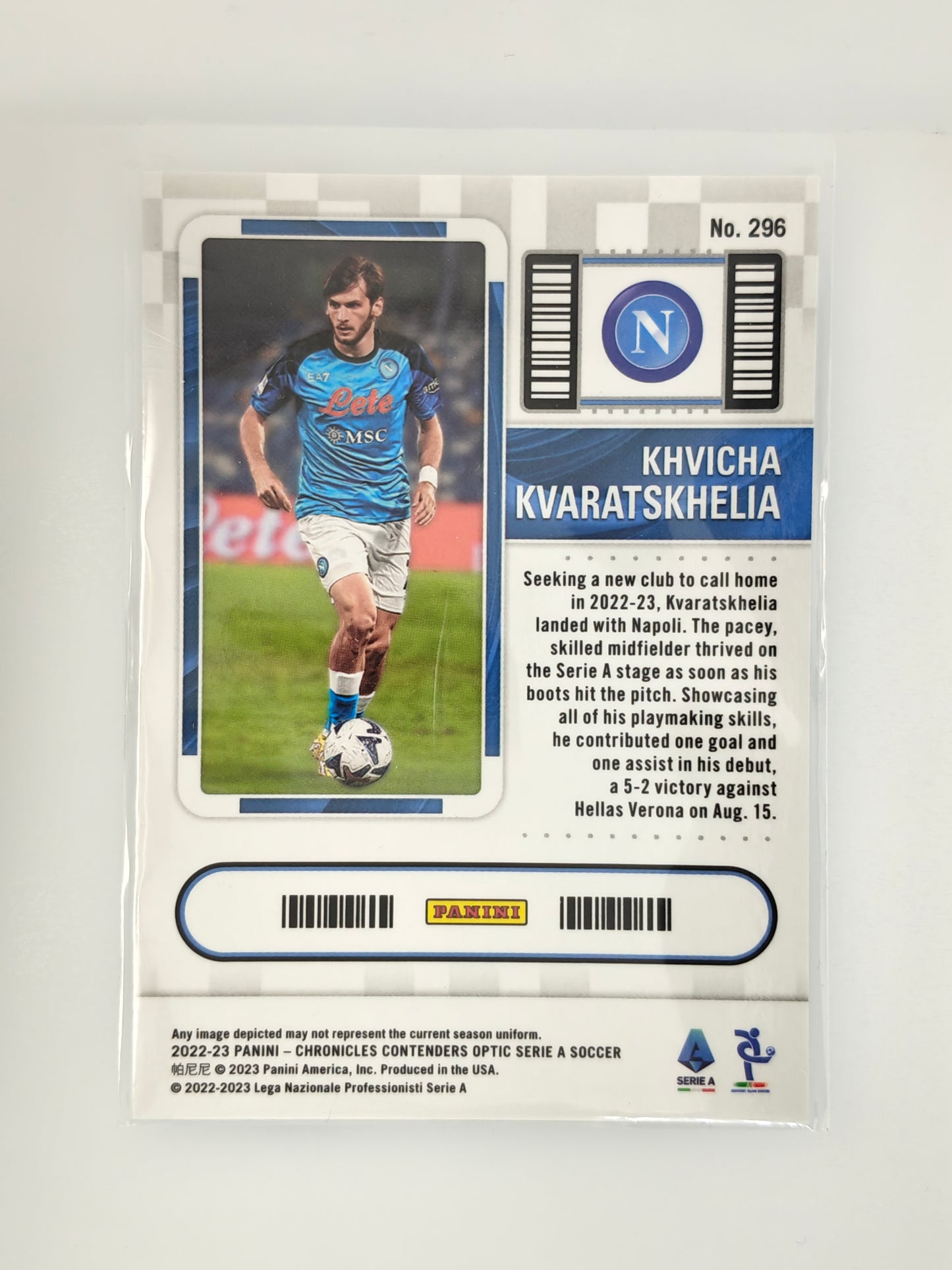 Khvicha Kvaratskhelia RC Rookie ticket - Panini Chronicles 22/23