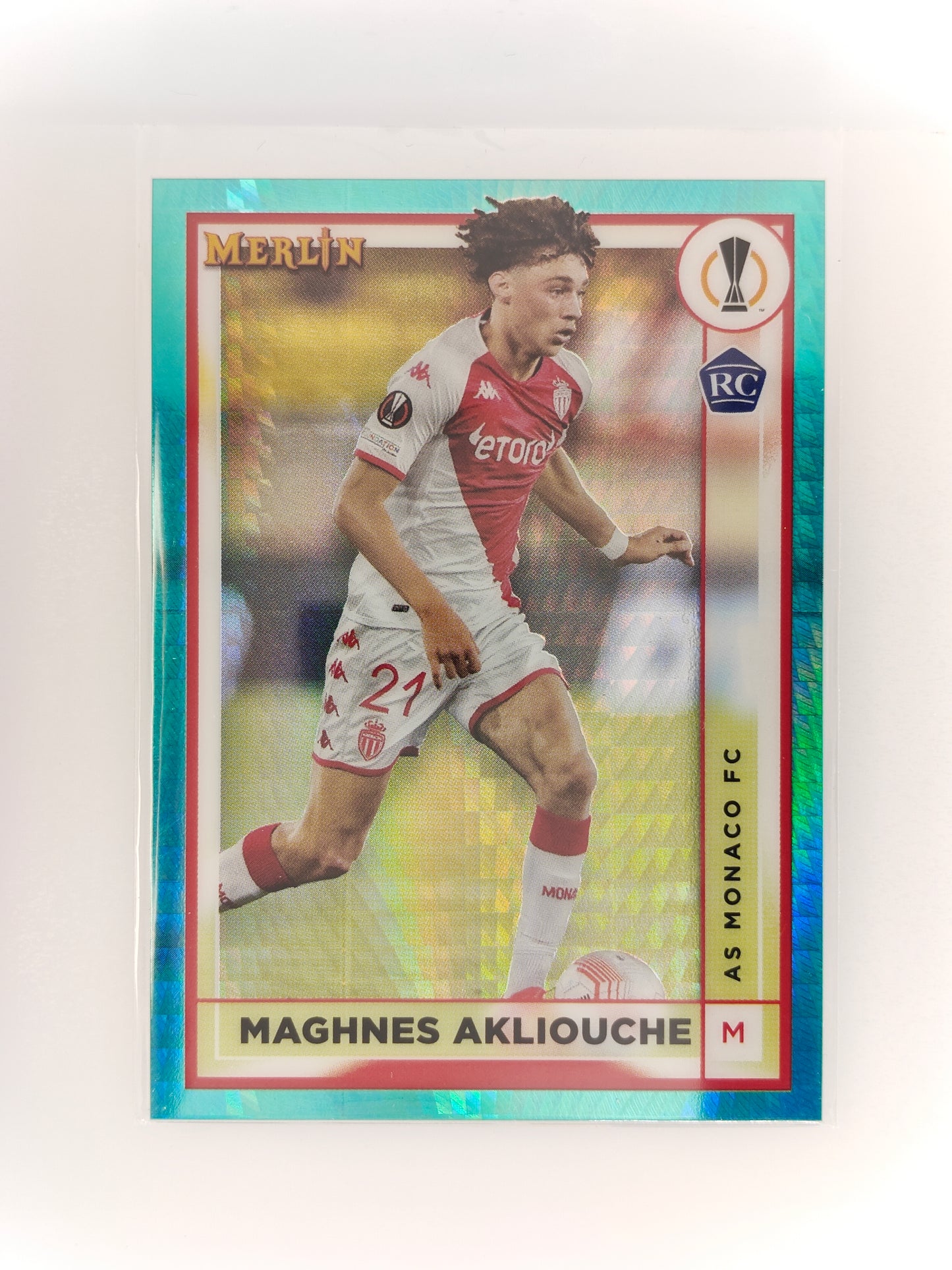 Maghnes Akliouche RC Aqua - Topps Merlin 22/23