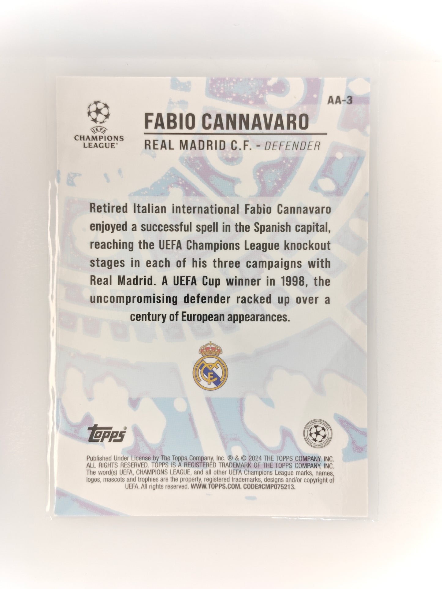 Fabio Cannavaro Ageless Alchemy - Topps Merlin 23/24