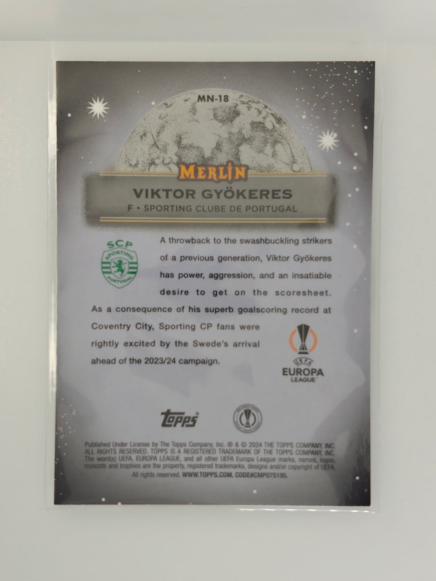 Viktor Gyokeres Mystic night rc - Topps Merlin 23/24