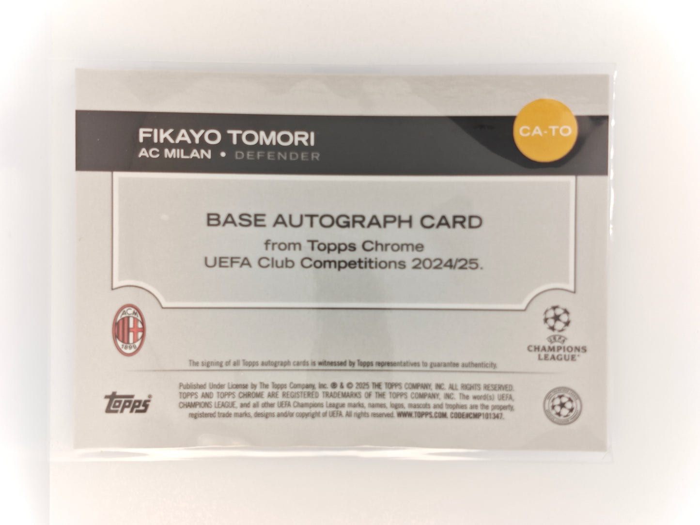 Fikayo Tomori auto /150 - Topps Chrome 24/25