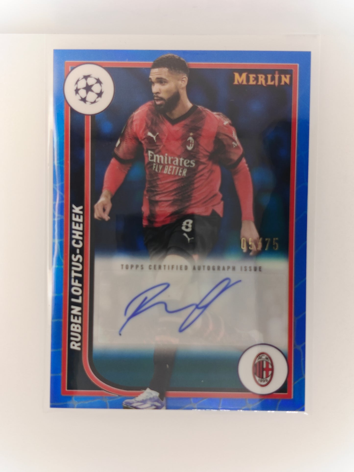 Ruben Loftus Cheek auto /75 - Topps Merlin 23/24