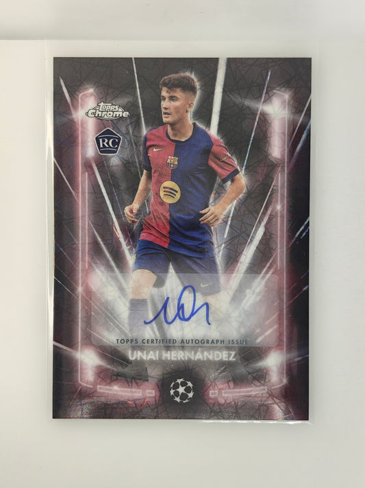 Unai Hernandez auto RC black lazer - Topps Chrome 24/25