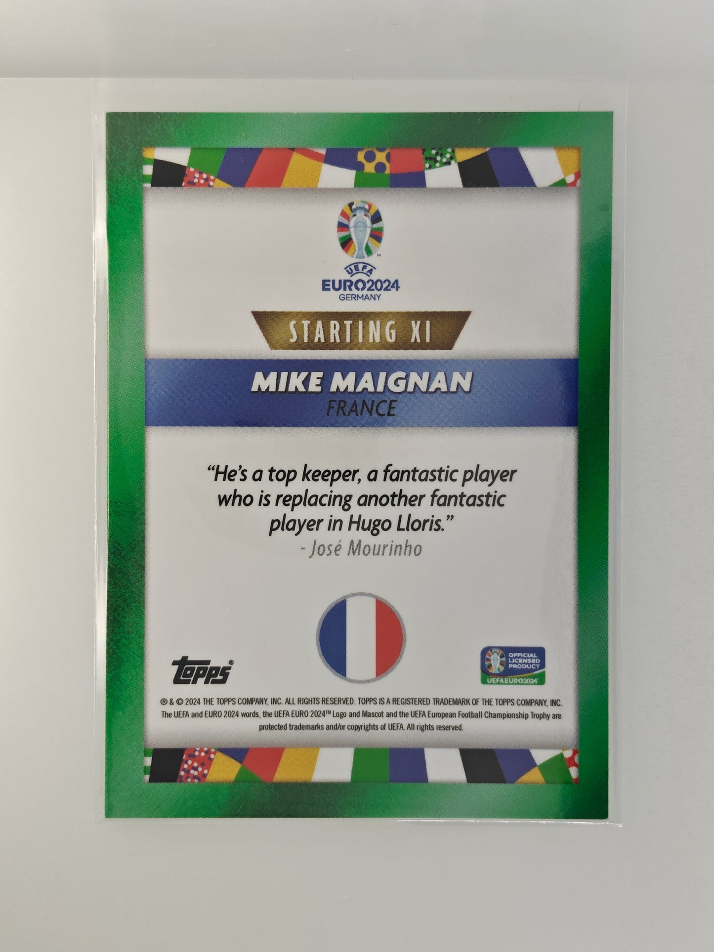 Mike Maignan /99 - Topps Jose Mourinho Curated Euro 24