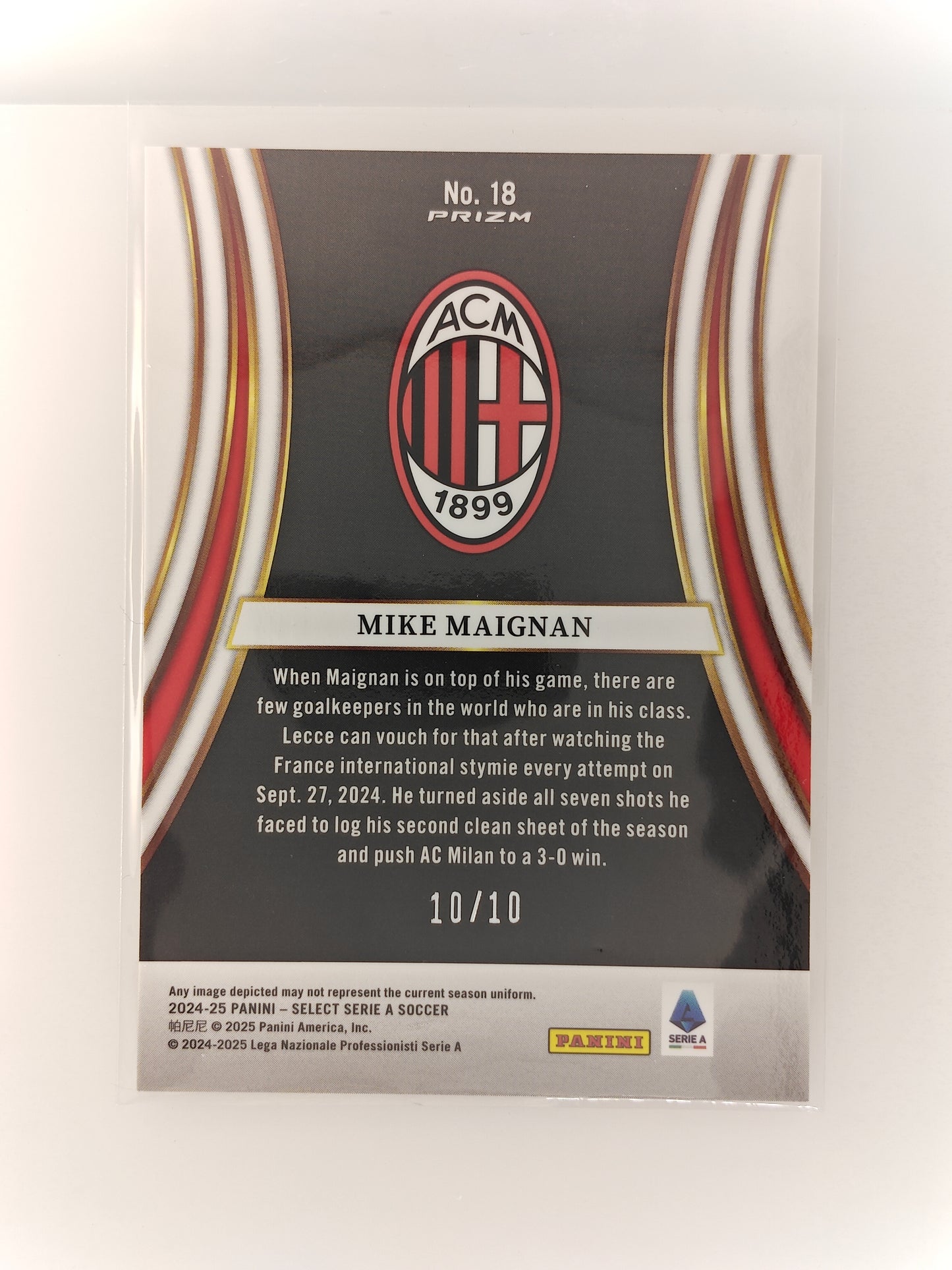 Mike Maignan 10/10  Equalizers - Panini Select Serie A 24/25