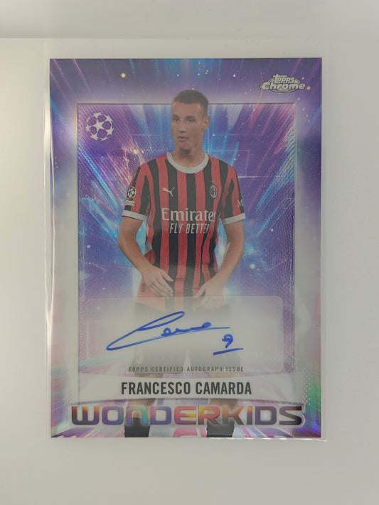 Francesco Camarda auto Wonderkids - Topps Chrome 24/25