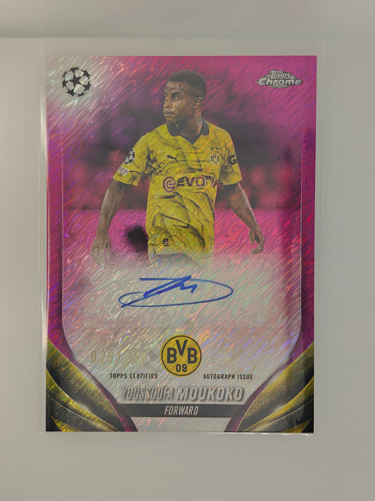 Youssoufa Moukoko auto /250 - Topps Chrome 23/24