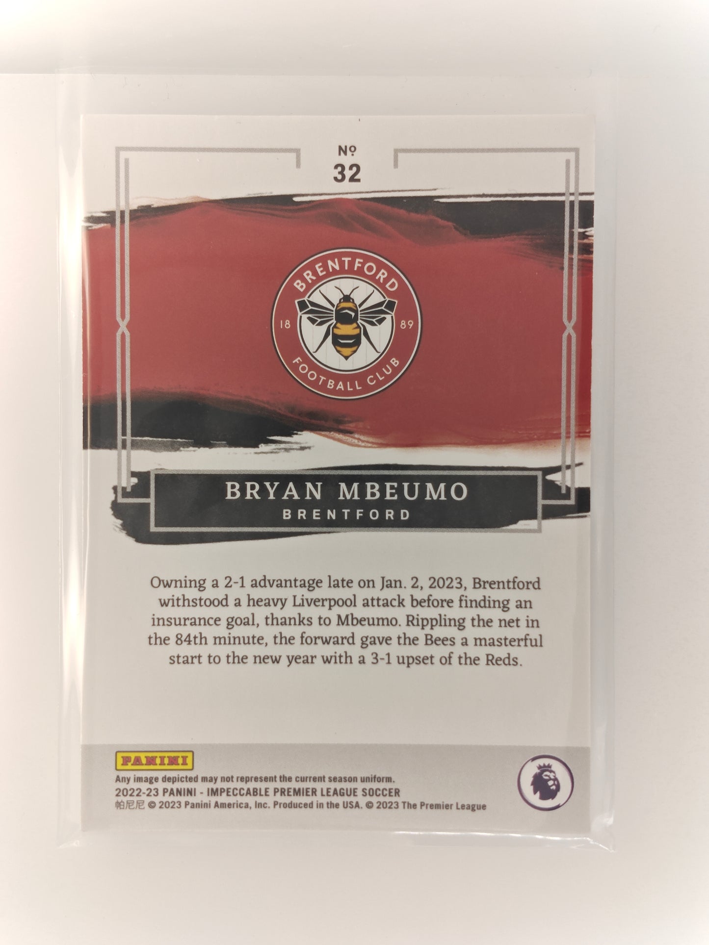 Bryan Mbeumo /18 - Panini Impeccable 22/23