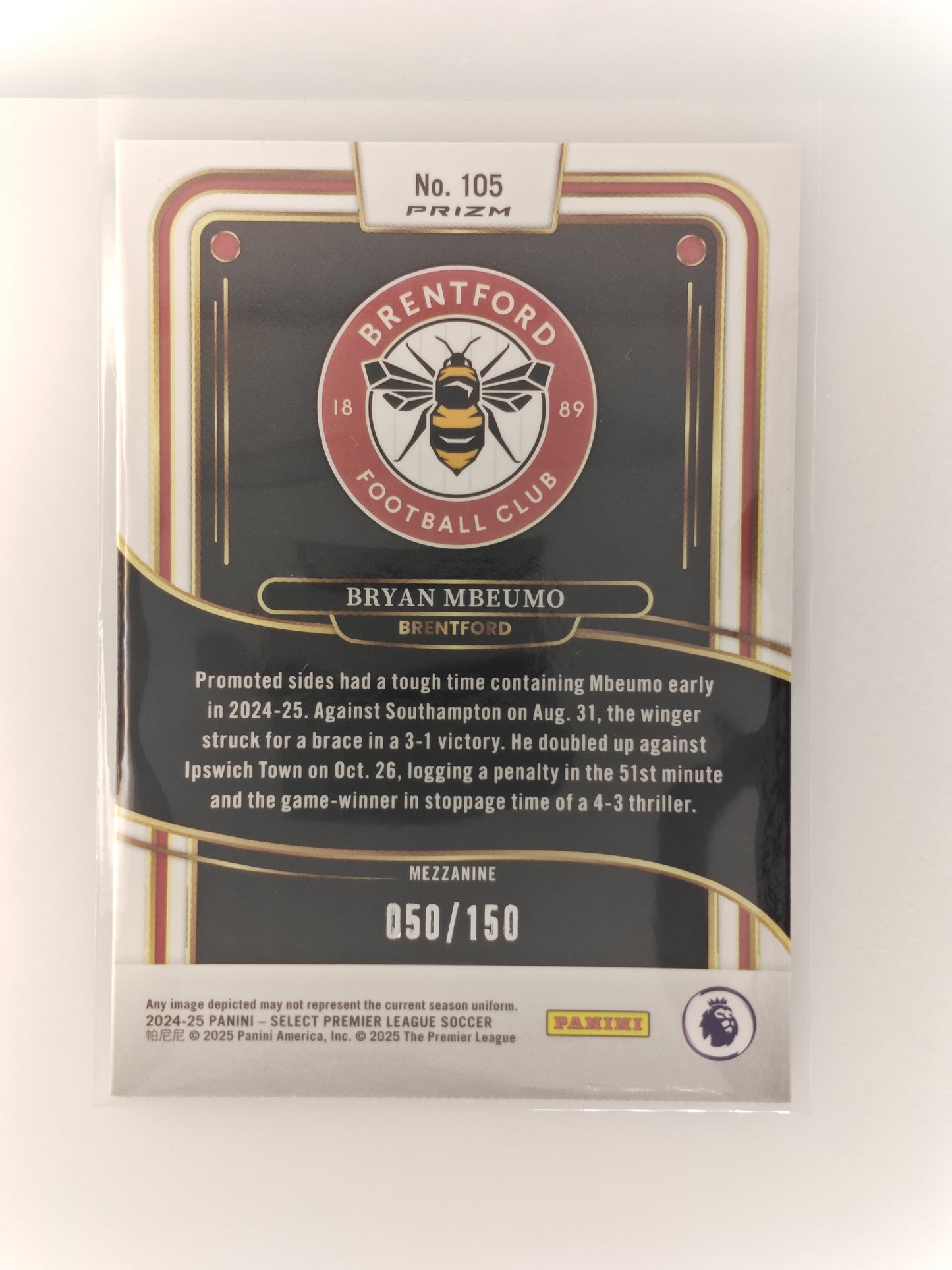 Bryan Mbeumo /150 - Panini Select Premier League 24/25