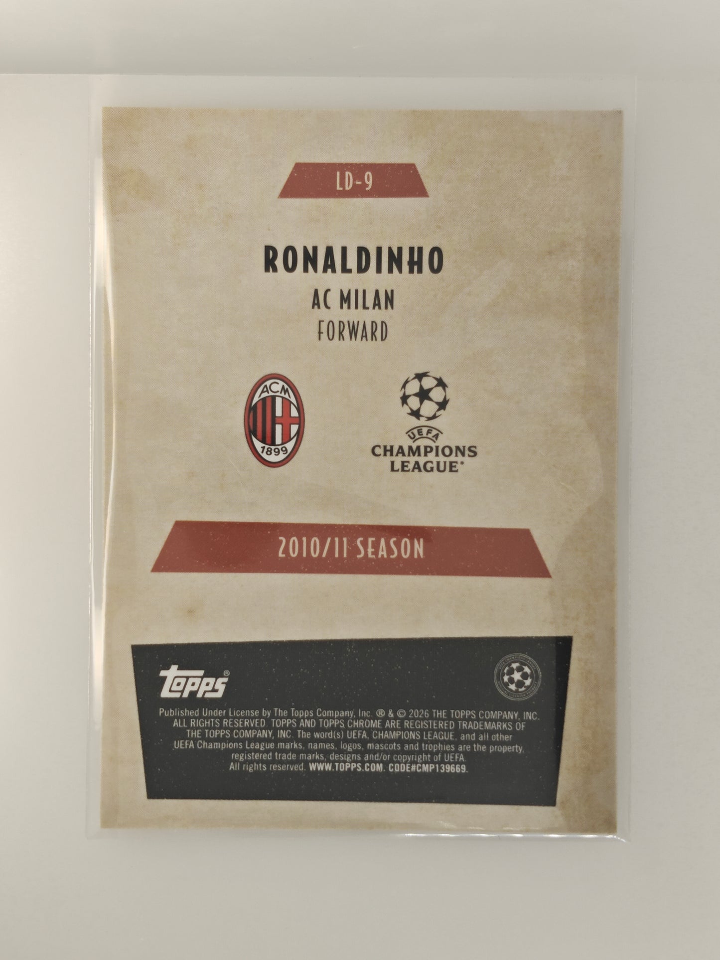 Ronaldinho /50 Last dance - Topps Chrome 25/26