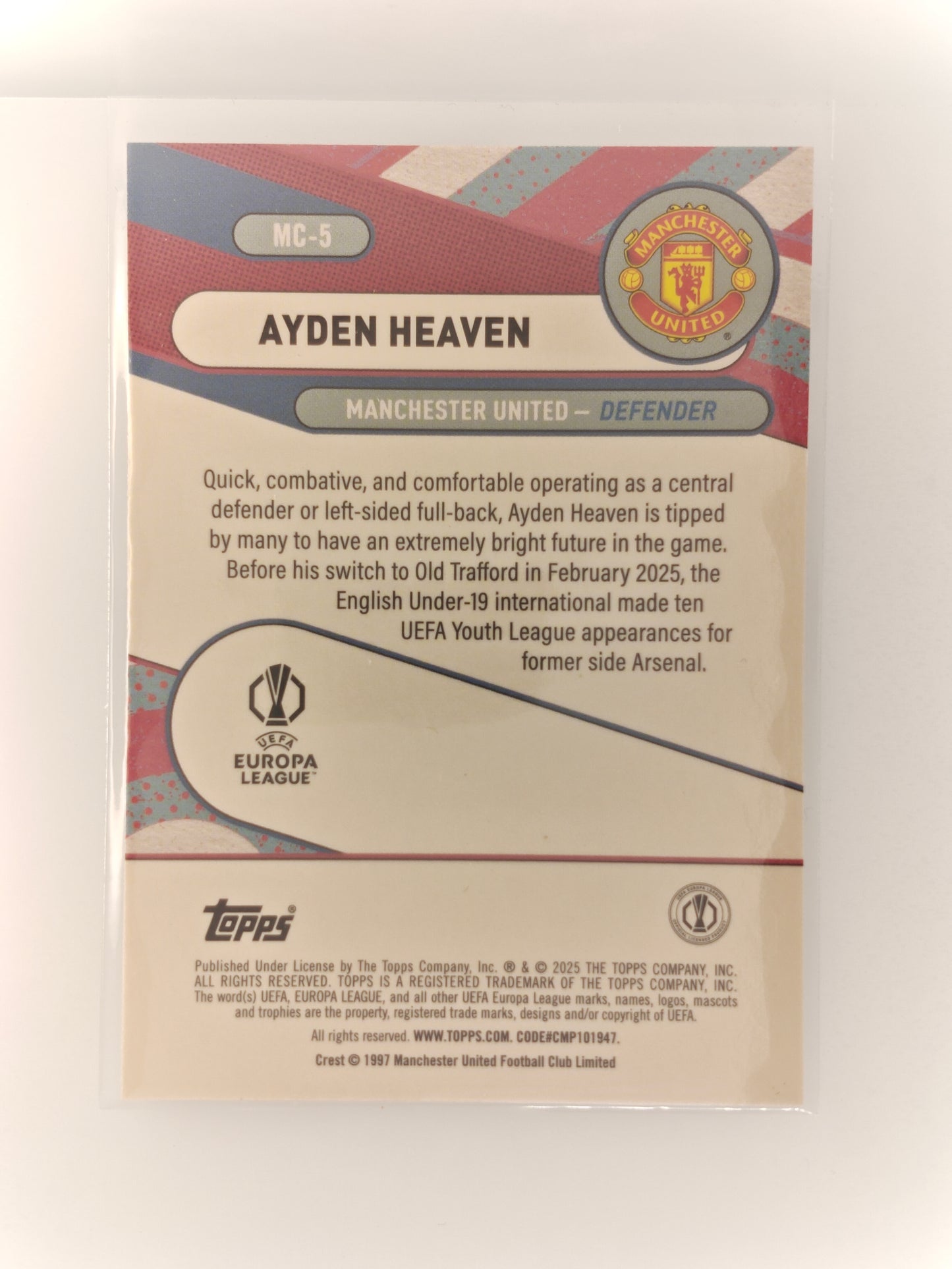 Ayden Heaven RC - Merlins Chosen ones - Topps Merlin 24/25