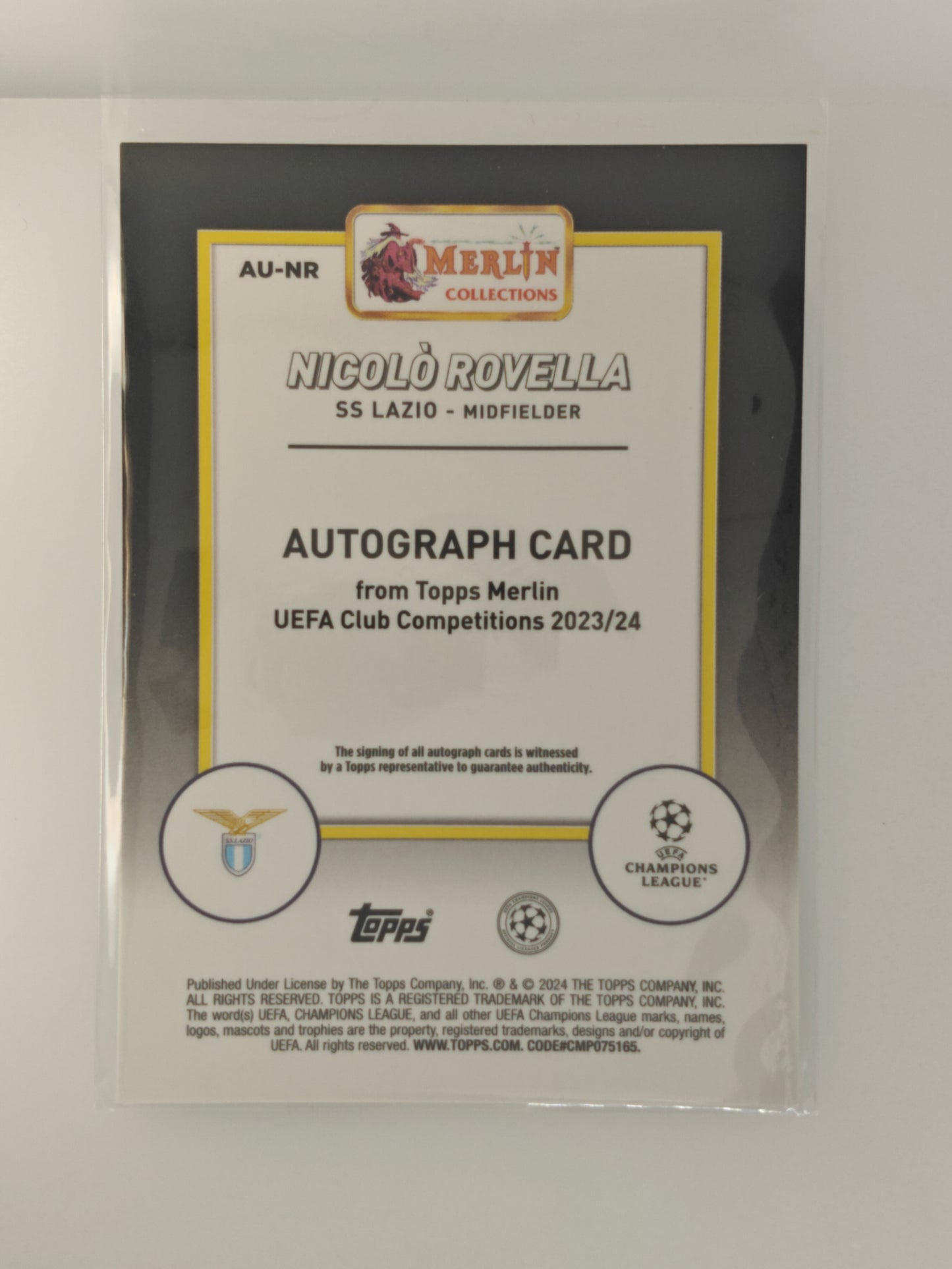Nicolo Rovella auto /99 - Topps Chrome 23/24