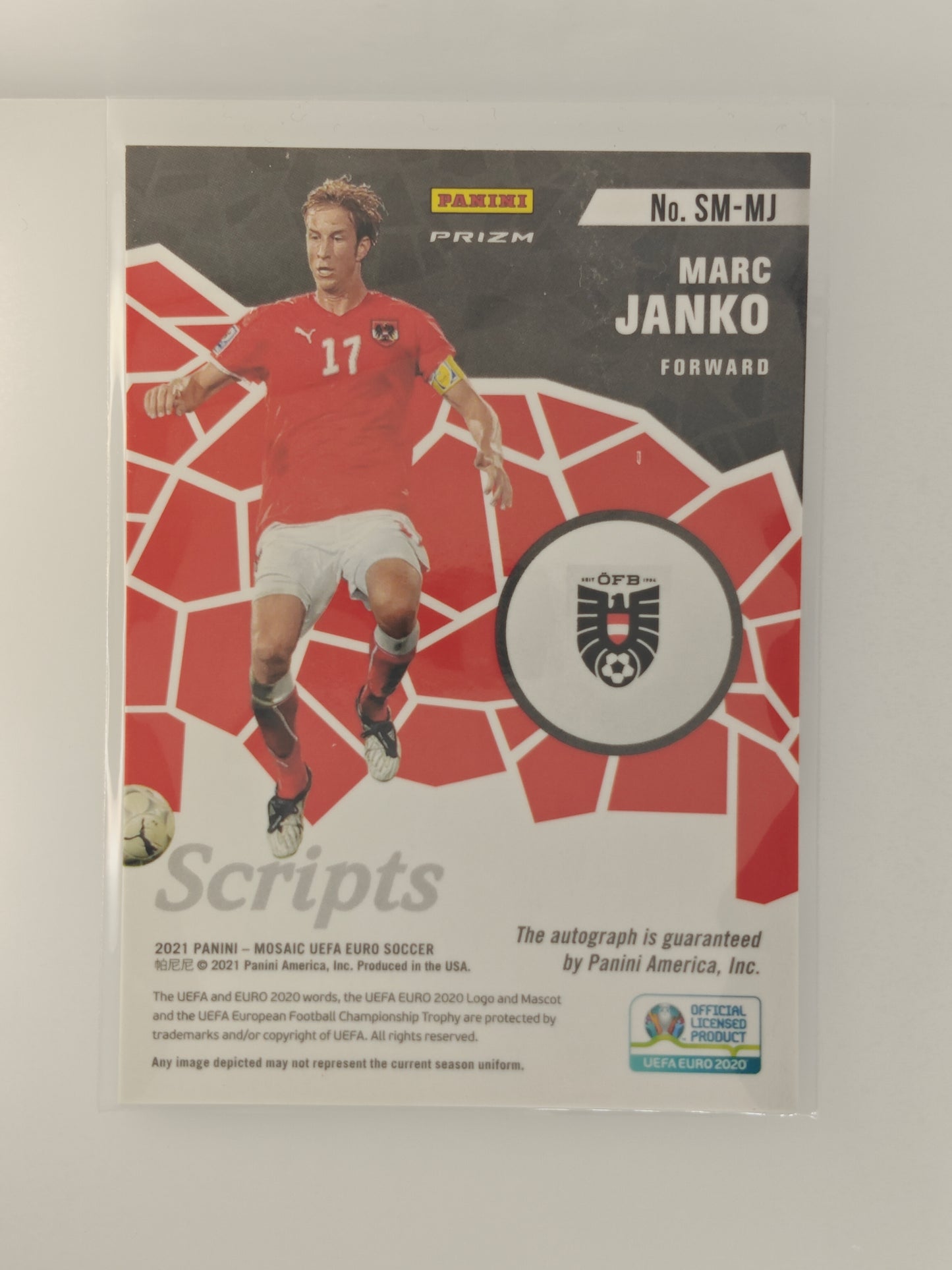 Marc Janko auto - Panini Mosaic 21/22