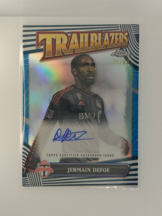 Jermain Defoe auto /99 Trailblazers - Topps Chrome Mls 24/25