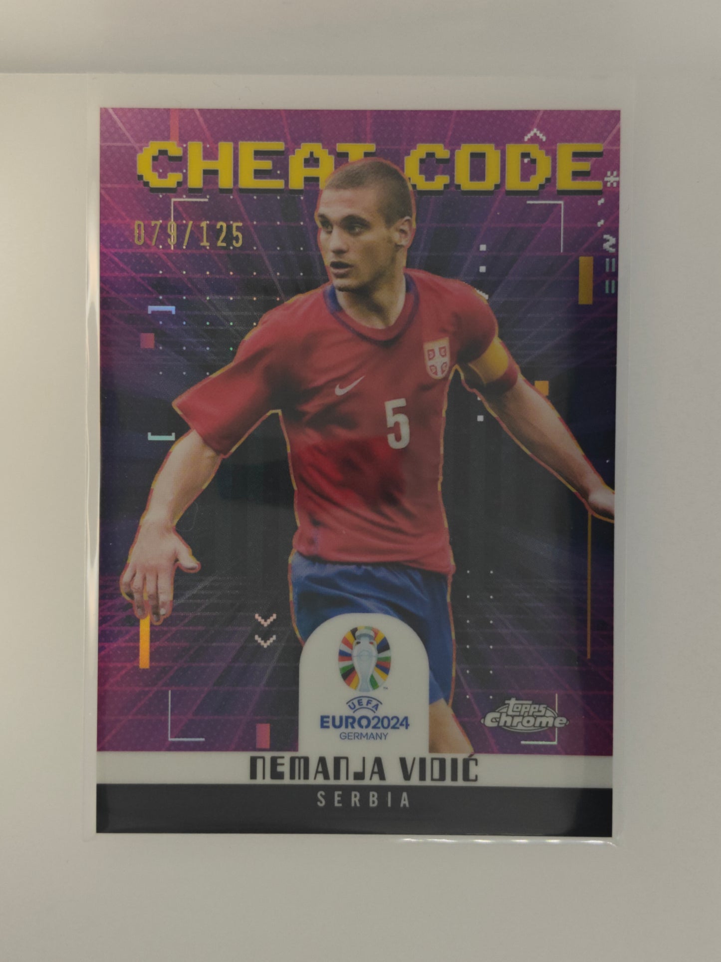 Nemanja Vidic /125 Cheat code - Topps Chrome Euro 24