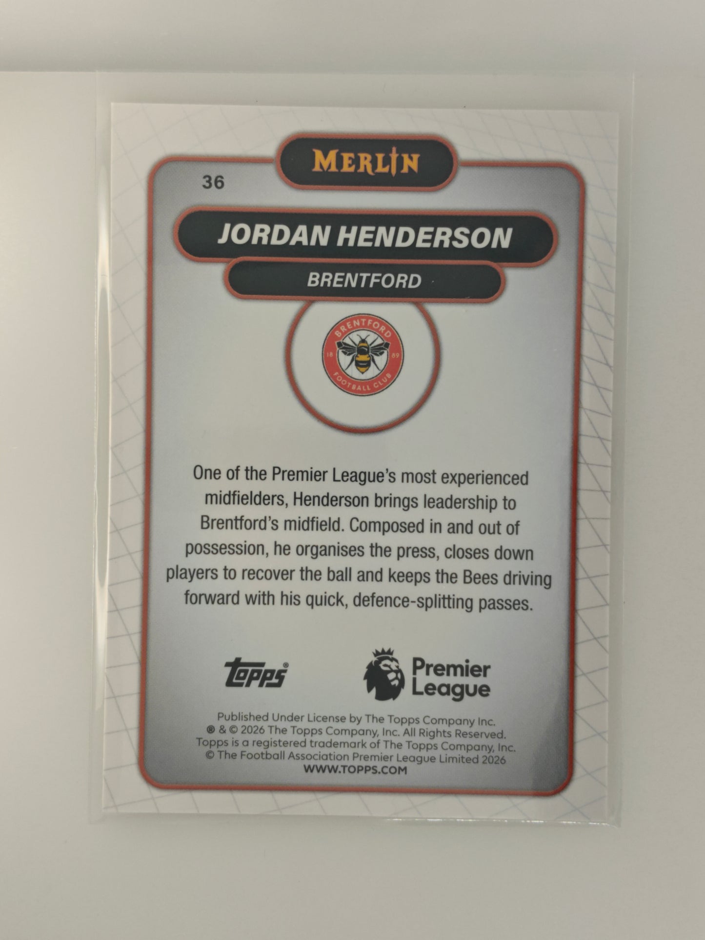 Jordan Henderson /50 - Topps Merlin 25/26