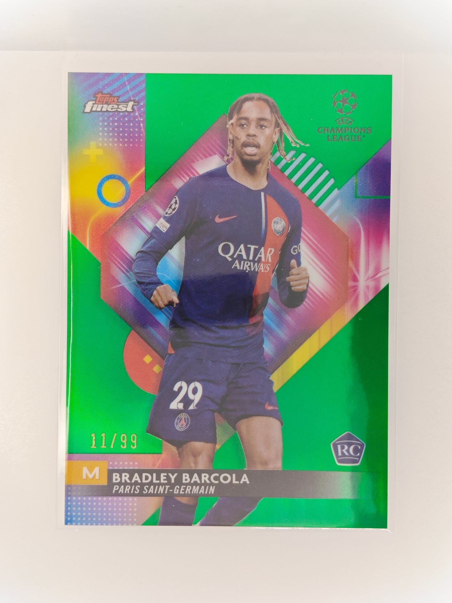 Bradley Barcola /99 RC - Topps Finest 23/24