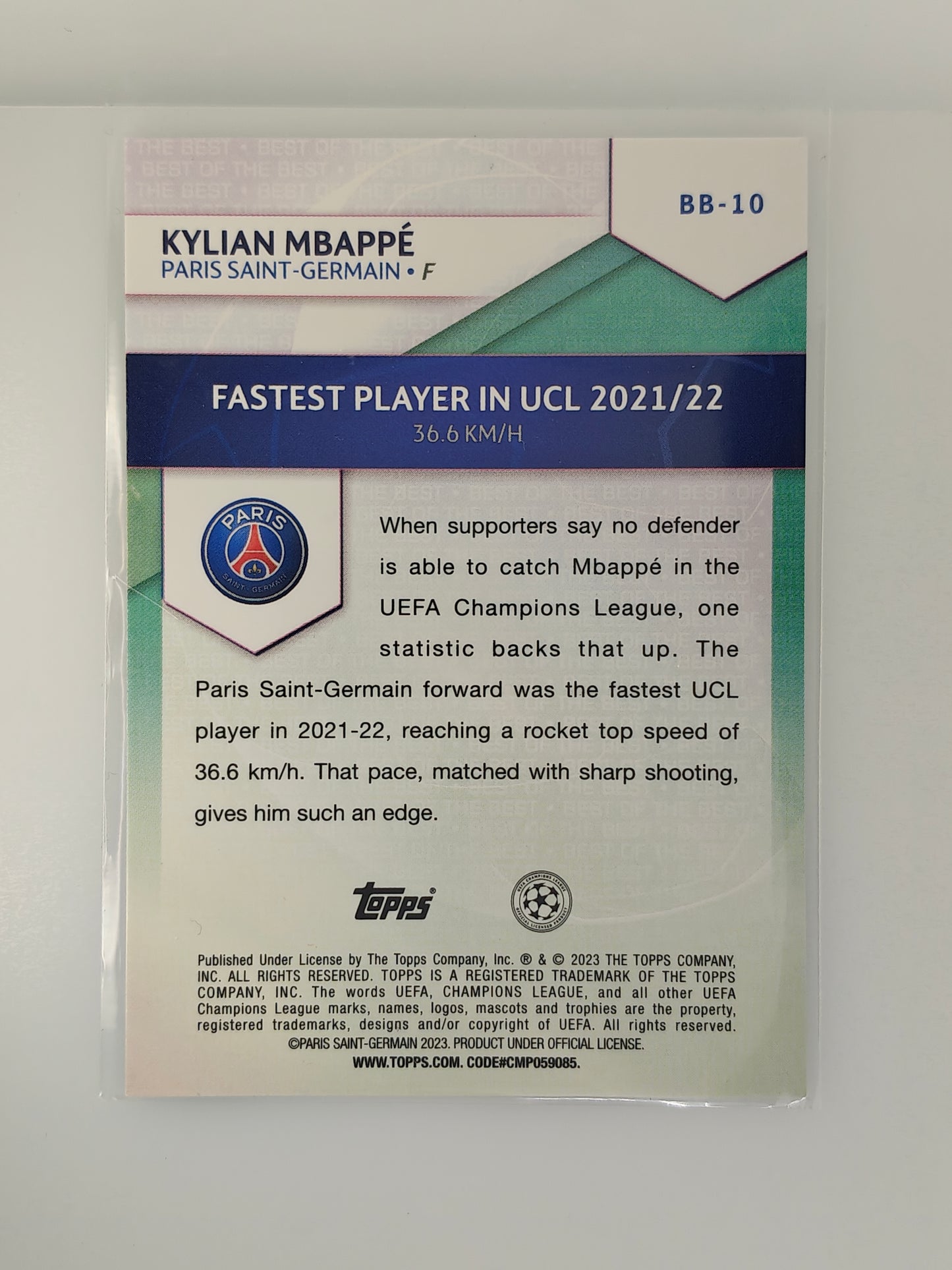 Kylian Mbappe Best of the best - Topps Flagship 22/23