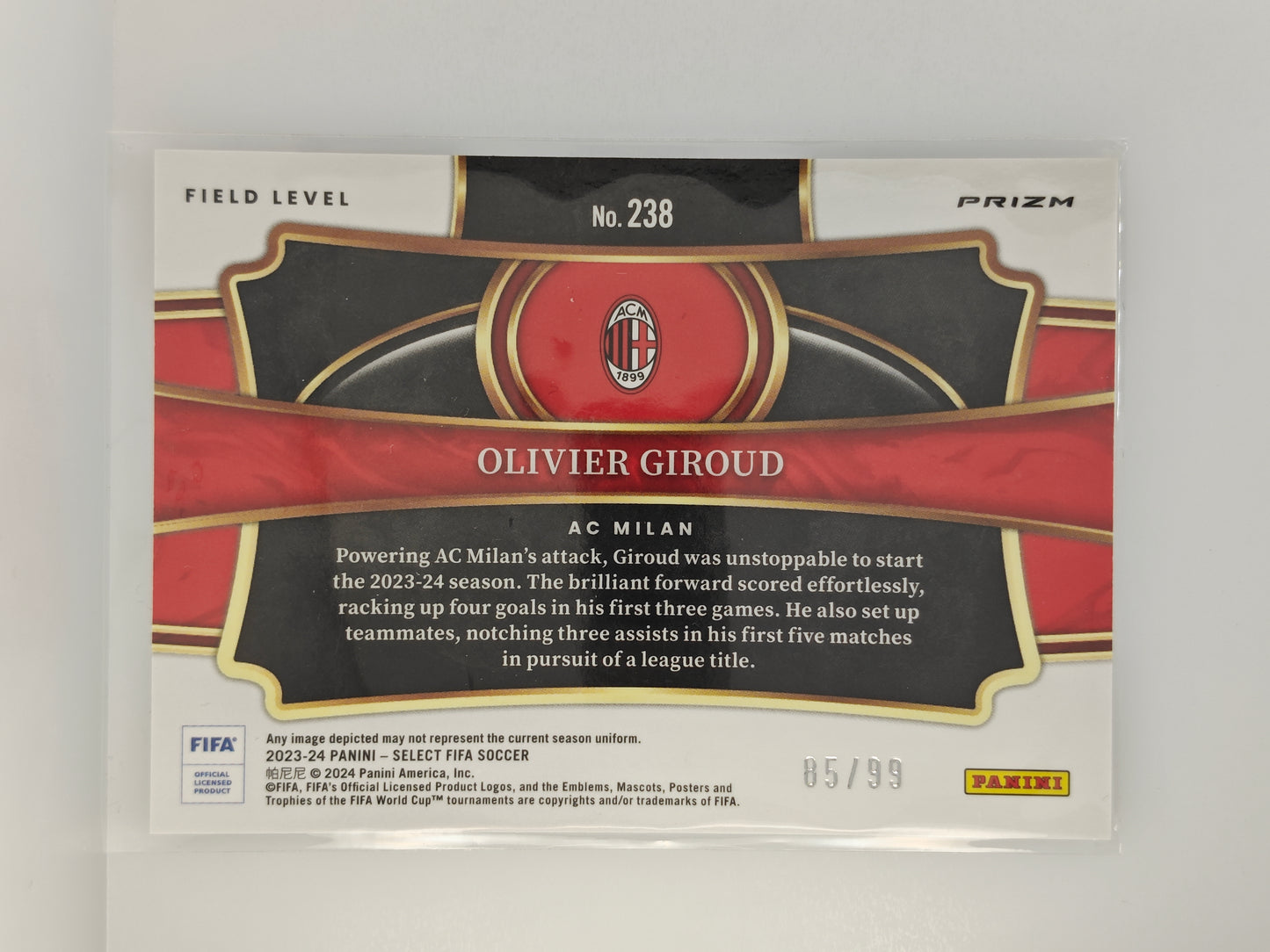 Olivier Giroud /99 - Panini Select Fifa 23/24