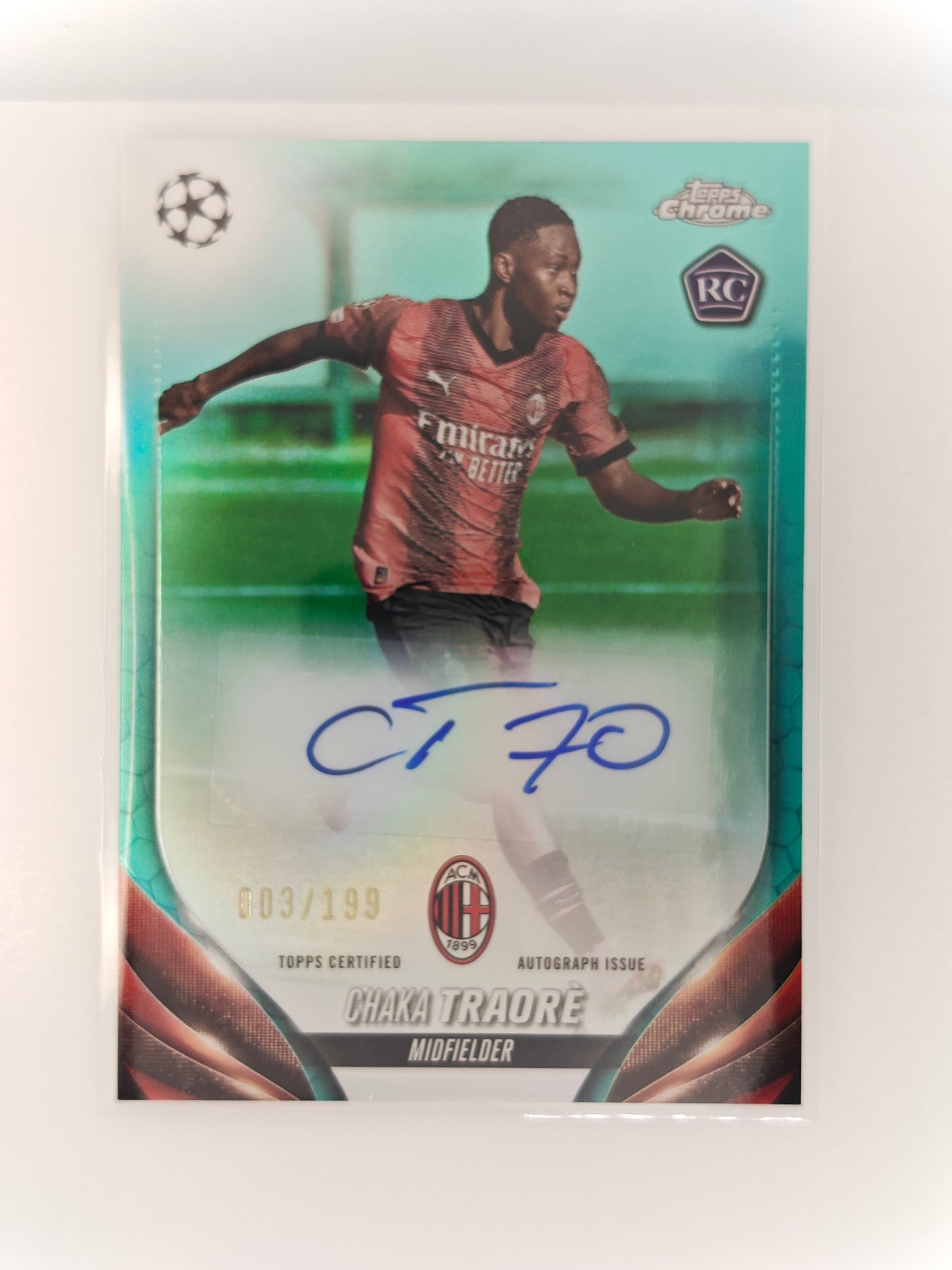Chaka Traore auto /199 RC - Topps Chrome 23/24