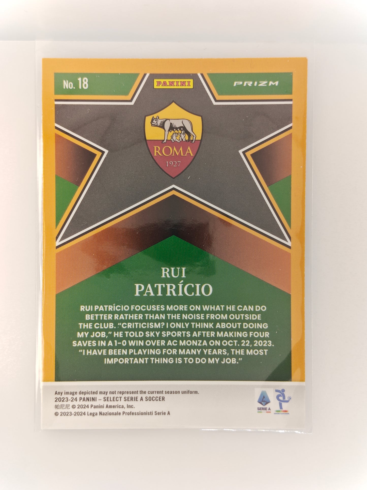 Rui Patricio Select stars - Panini Select Serie A 23/24