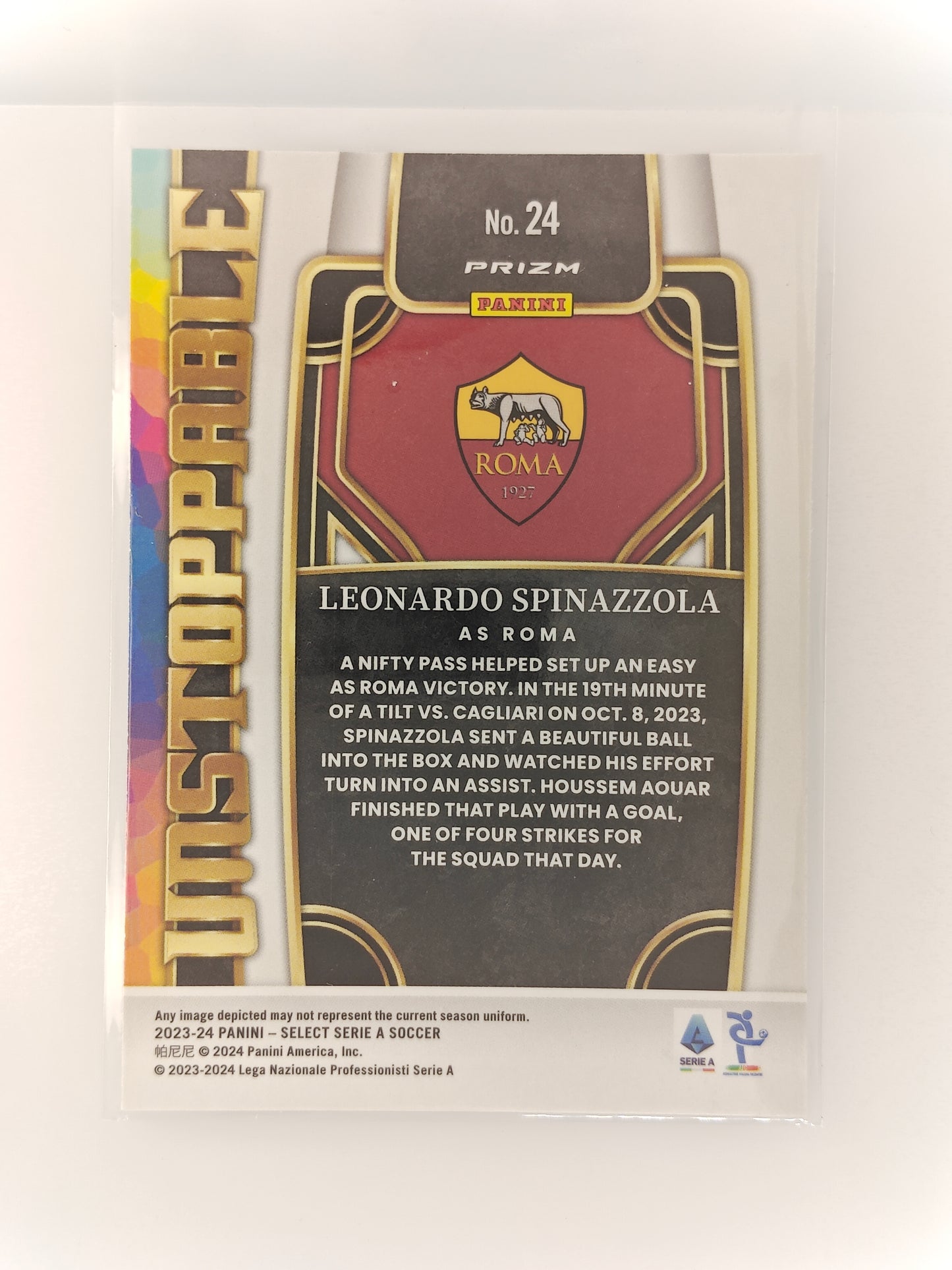 Leonardo Spinazzola Unstoppable - Panini Select Serie A 23/24