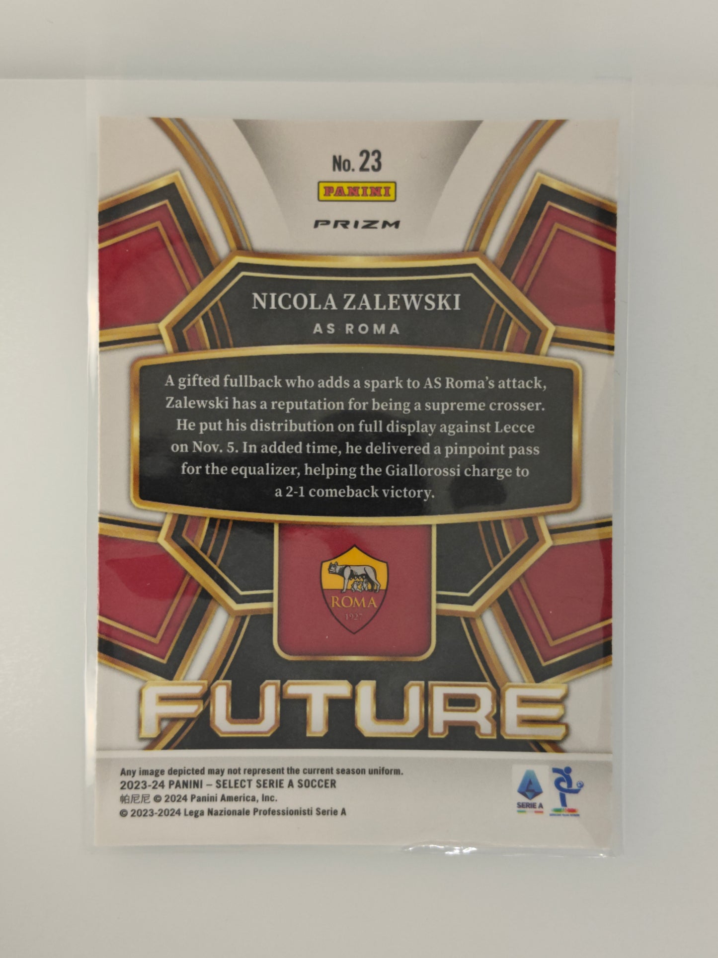 Nicola Zalewski Future - Panini Select Serie A 23/24